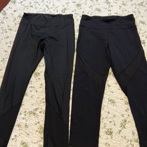 Set of 2 EXP leggings - snake print and net design